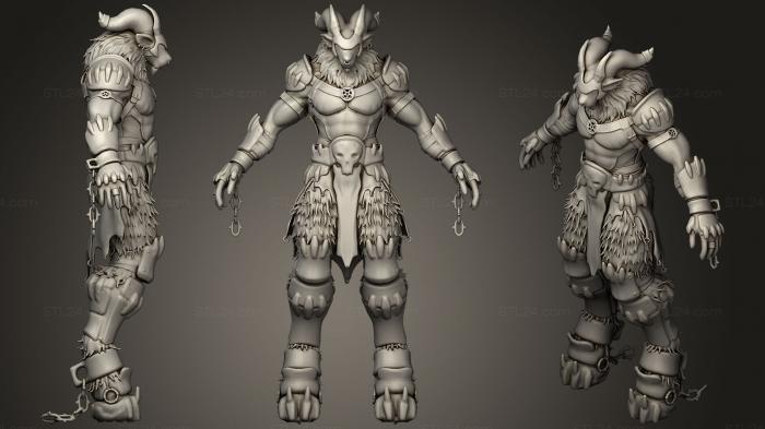 Figurines heroes, monsters and demons (Baphomet, STKM_0650) 3D models for cnc